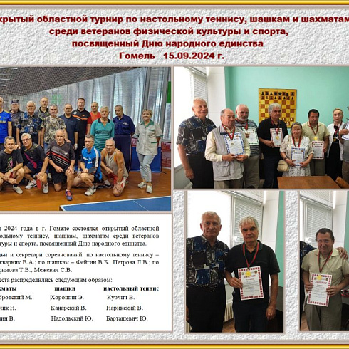 18 октября в Гомельском Доме профсоюзов прошло торжественное собрание, посвященное 20-летию образования Гомельской областной организации БОО «Ветераны физической культуры и спорта»